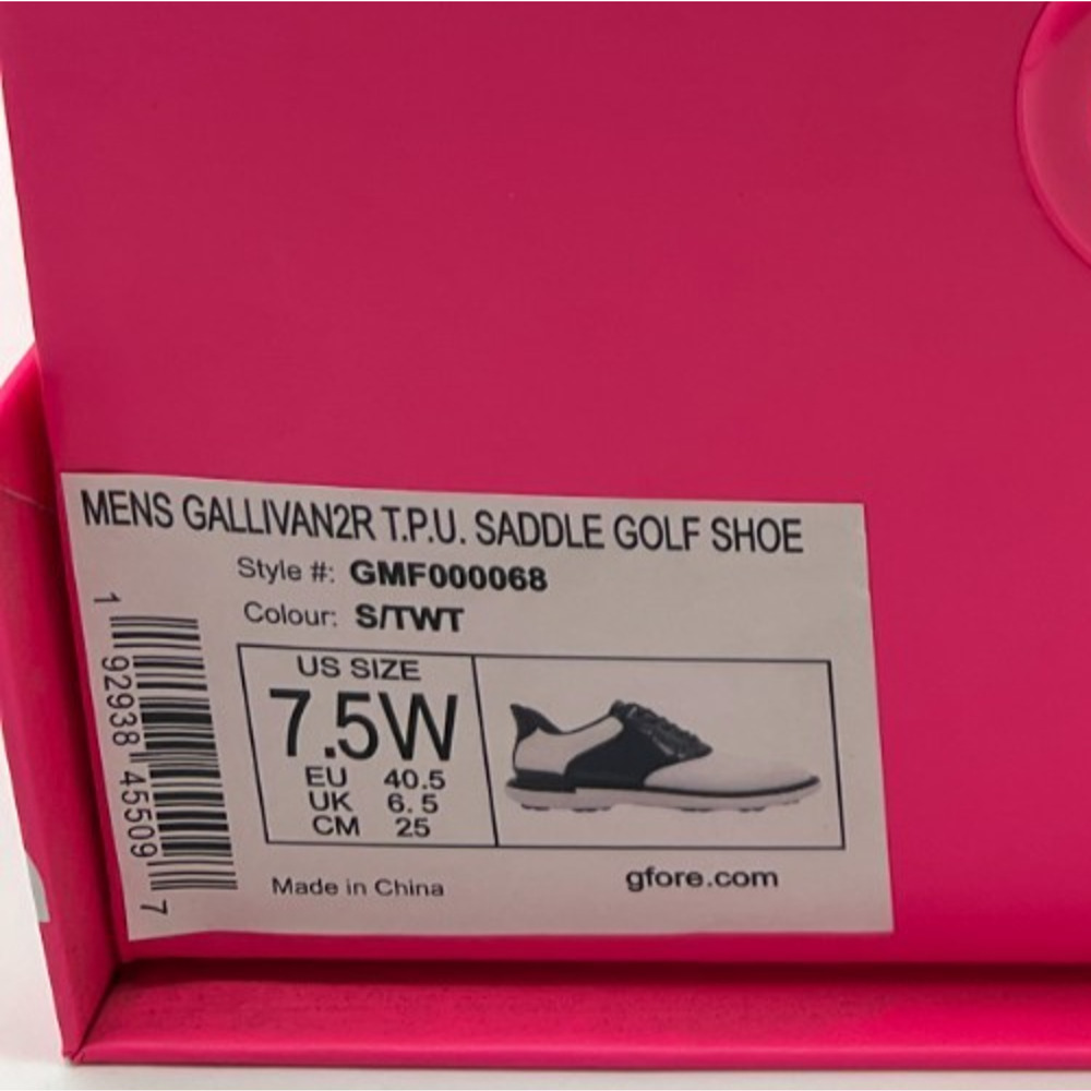 G/FORE Galivant2r T.P.U. Saddle Men 7. 5W Golf Shoes Snow/Twilight GMF000068 - Picture 7 of 16